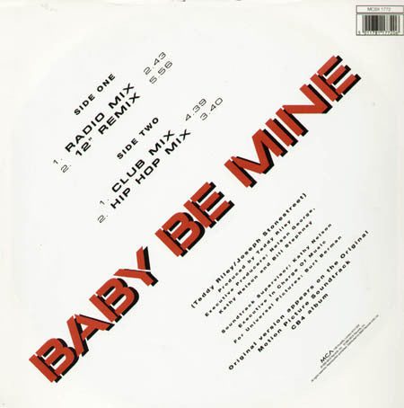 Blackstreet - Baby Be Mine (Remixes) (12")