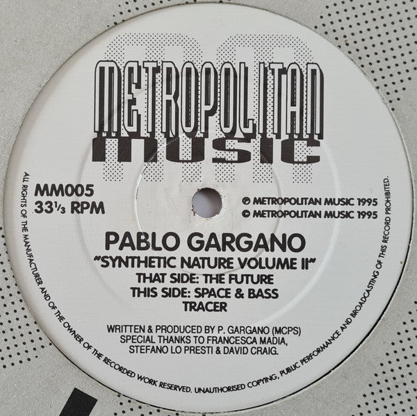 Pablo Gargano - Synthetic Nature Volume II (12")