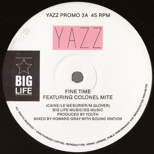 Yazz - Fine Time (12", Promo)