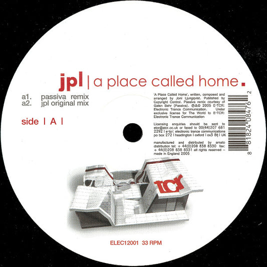 JPL / Mark Thornton - A Place Called Home / Now You See (12")