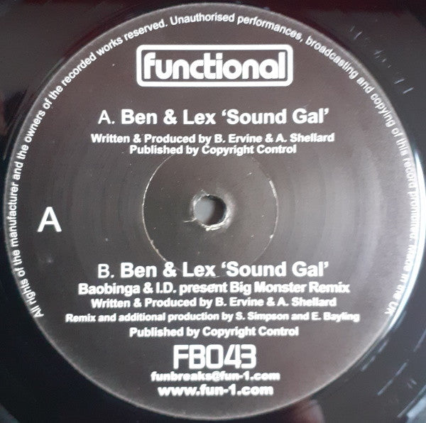 Ben & Lex - Sound Gal (12")