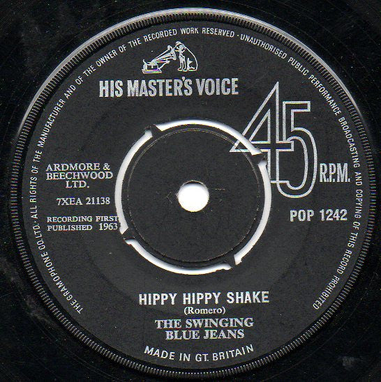 The Swinging Blue Jeans - Hippy Hippy Shake (7", Single)