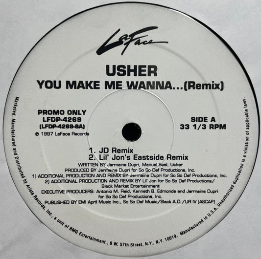 Usher - You Make Me Wanna... (Remix) (12", Promo)