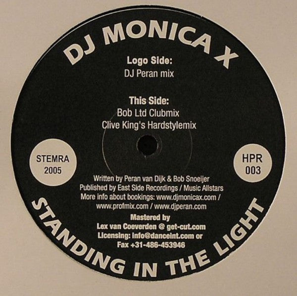 DJ Monica X* - Standing In The Light (12")