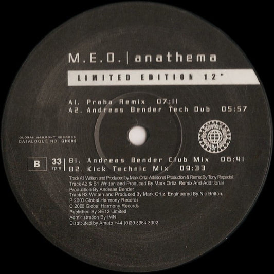 M.E.O. - Anathema (12", Ltd)