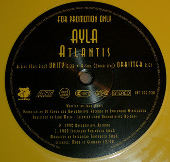 Ayla - Atlantis (12", Promo, Yel)