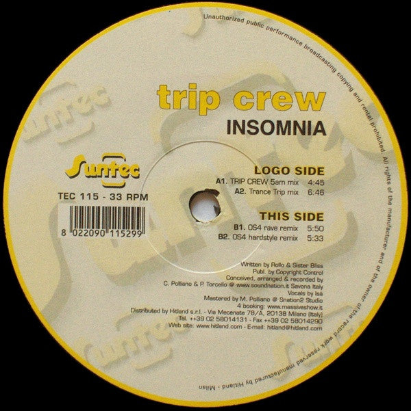 Trip Crew* - Insomnia (12")