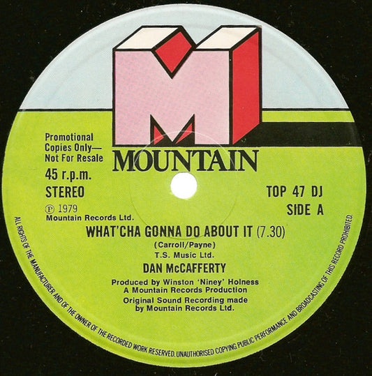 Dan McCafferty - What'cha Gonna Do About It (12", Single, Promo)