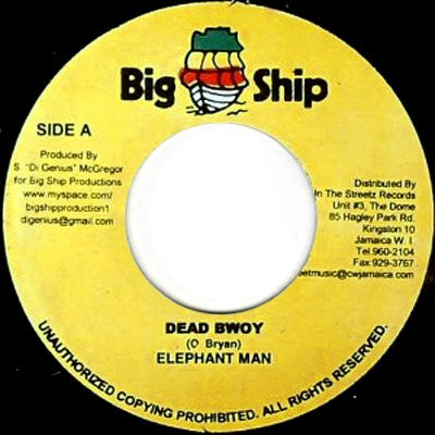 Elephant Man - Dead Bwoy (7", MP)