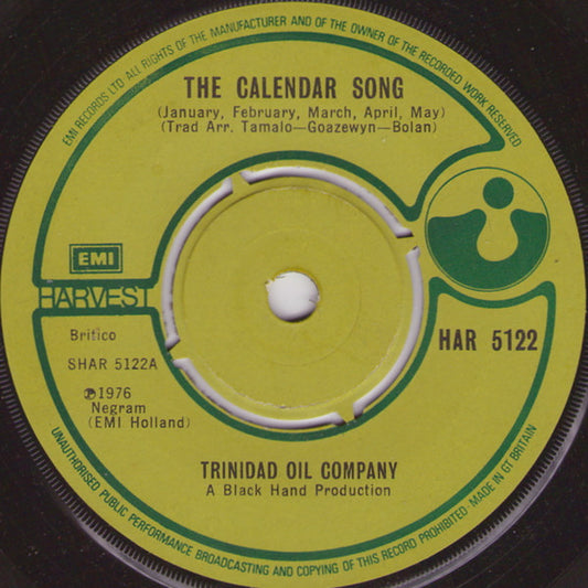 Trinidad Oil Company - The Calendar Song (January, February, March, April, May) (7", Single)