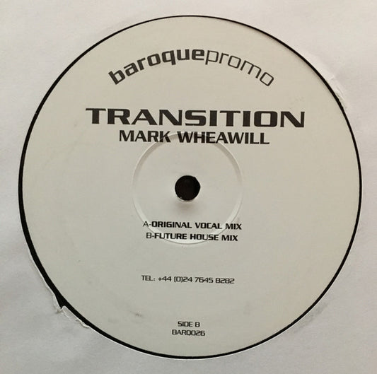 Mark Wheawill - Transition (12", Promo, W/Lbl)