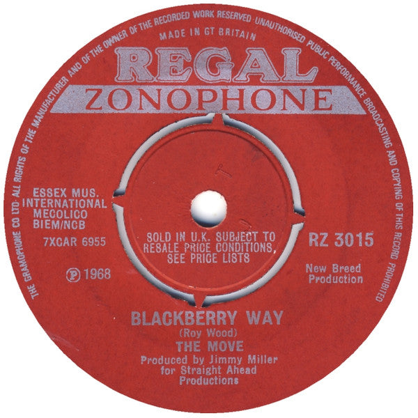 The Move - Blackberry Way (7", Single, Pus)