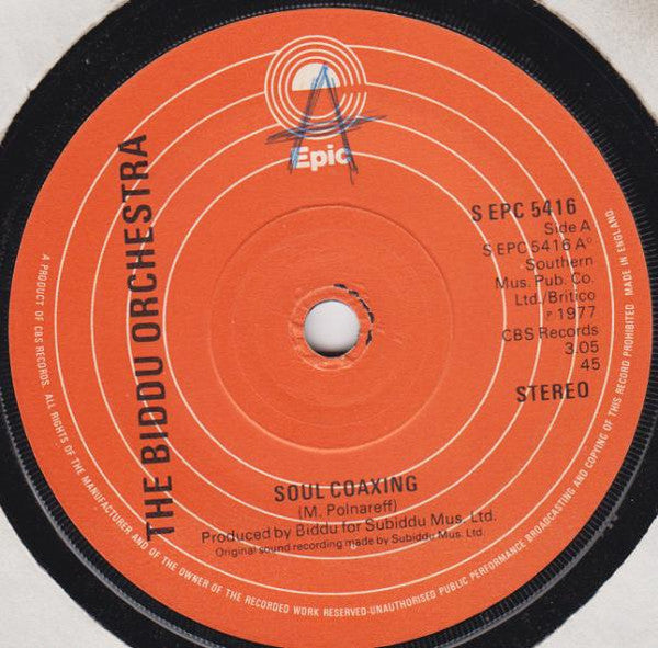 The Biddu Orchestra* - Soul Coaxing (7", Pap)