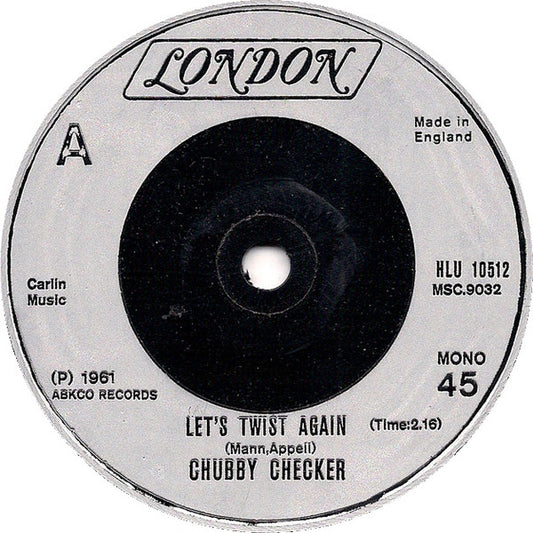 Chubby Checker - Let's Twist Again (7", Single, RE, Sil)