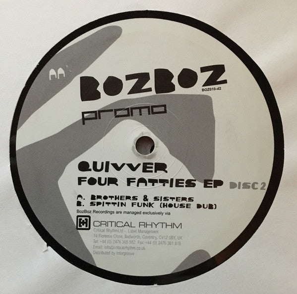 Quivver - Four Fatties EP (12", EP, Promo, 2/2)