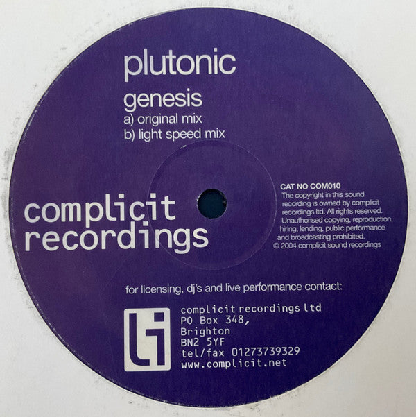 Plutonic (2) - Genesis (12")