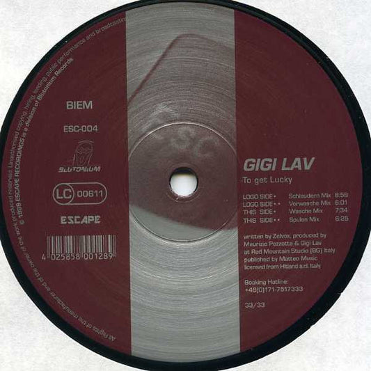 Gigi Lav - To Get Lucky (12")