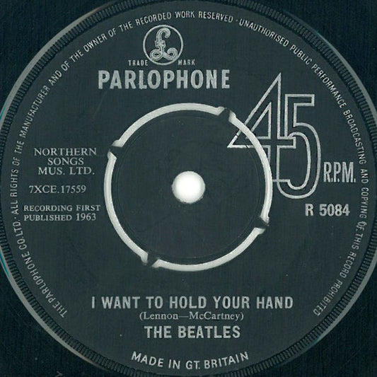 The Beatles - I Want To Hold Your Hand (7", Single, Mono)