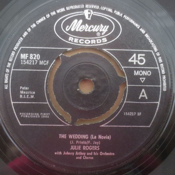 Julie Rogers - The Wedding (La Novia) (7", Single, Mono, 3-p)