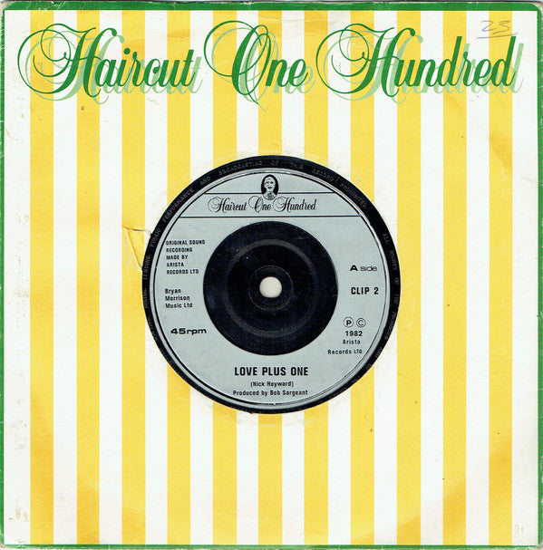 Haircut One Hundred - Love Plus One (7", Single, Sil)