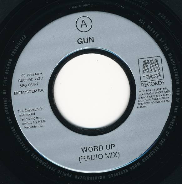 Gun (2) - Word Up (7", Single, Jukebox)