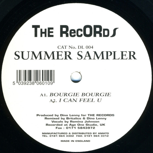 Britalics & Dino Lenny - Summer Sampler (12", Smplr)