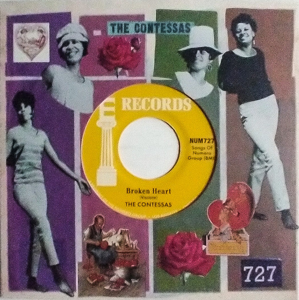 The Contessas (3) - Broken Heart / Gimme Gimme (7", Pea)