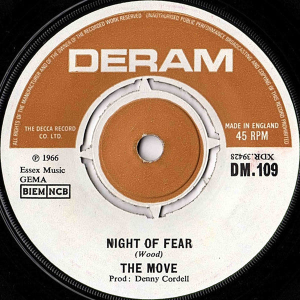 The Move - Night Of Fear (7", Single)