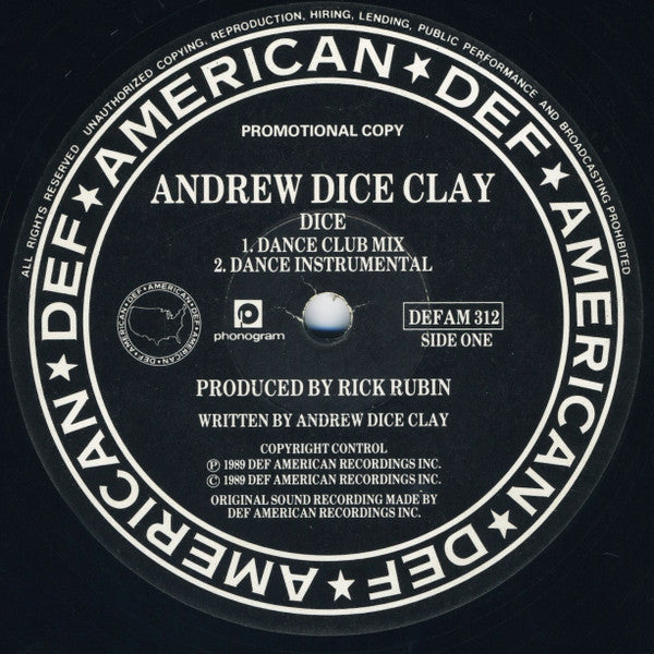 Andrew "Dice" Clay - Dice (12", Promo)