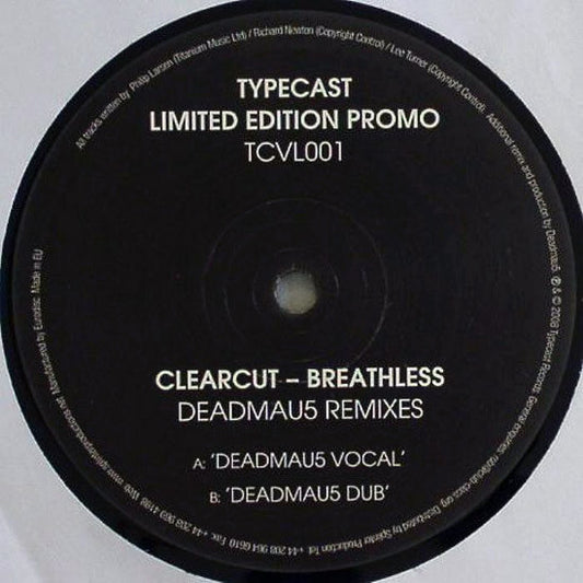 Clearcut (2) - Breathless (Deadmau5 Remixes) (12", Ltd, Promo)