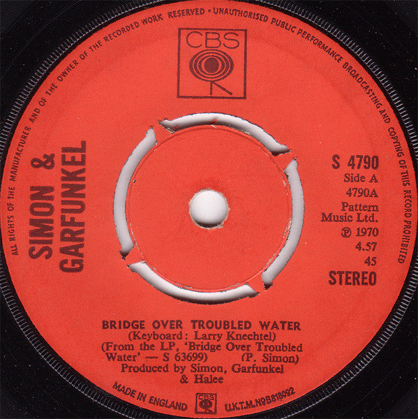 Simon & Garfunkel - Bridge Over Troubled Water (7", Single, Kno)