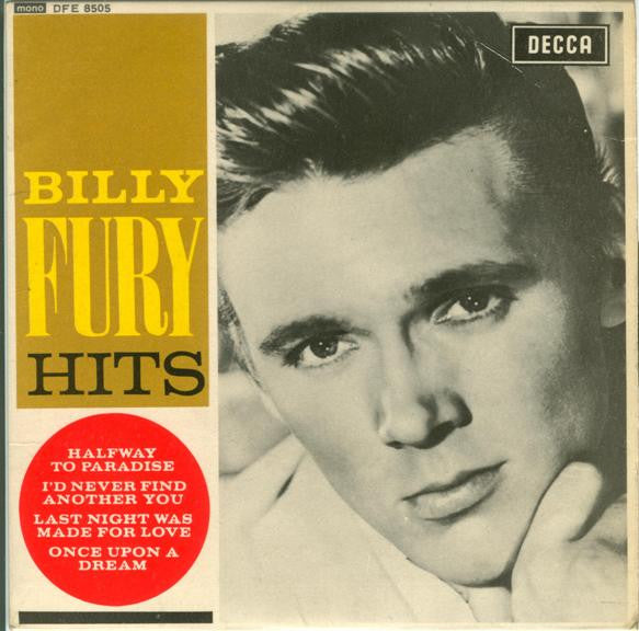 Billy Fury - Billy Fury Hits (7", EP)