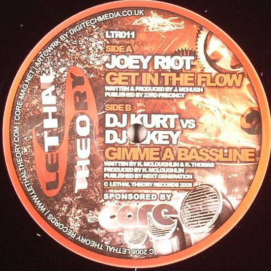 Joey Riot / DJ Kurt vs. DJ Pikey* - Get In The Flow / Gimme A Bassline (12")