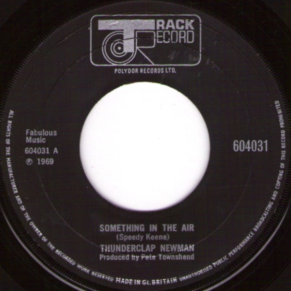 Thunderclap Newman - Something In The Air (7", Single, Lar)