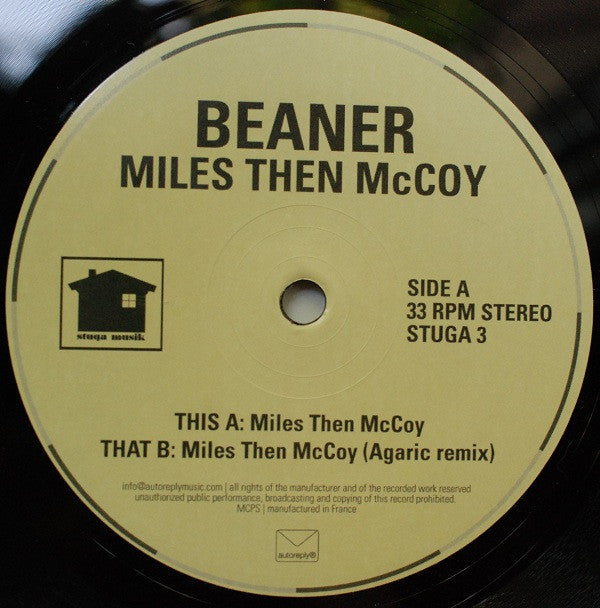 Beaner - Miles Then McCoy (12", Single)