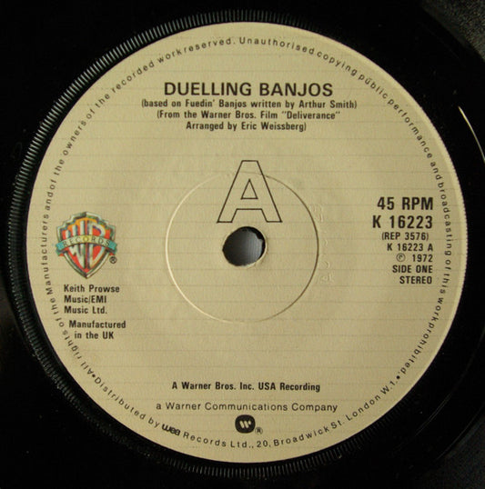 Eric Weissberg - Duelling Banjos (7", Single, Sol)