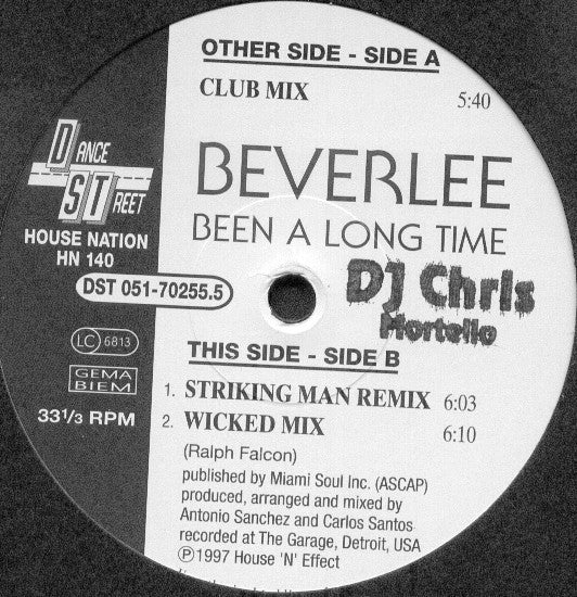 Beverlee - Been A Long Time (12")