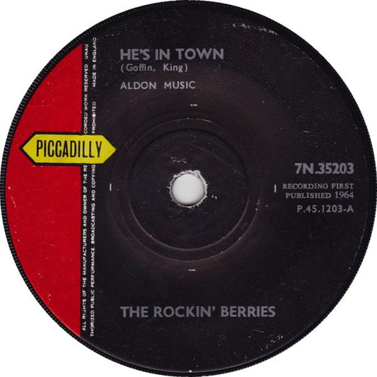 The Rockin' Berries - He's In Town (7", Single, Sol)