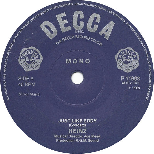 Heinz - Just Like Eddy (7", Single, Mono, RE)