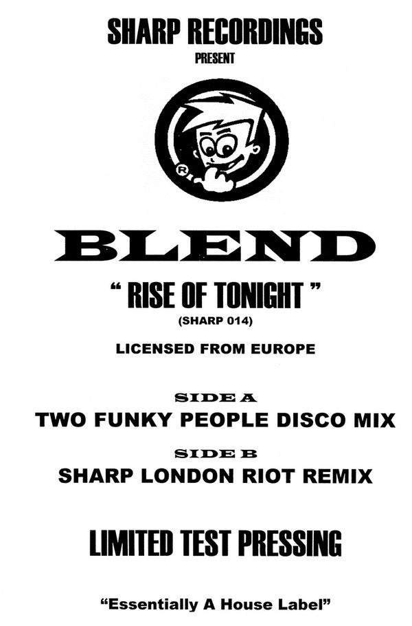 Blend (3) - Rise Of Tonight (12", TP)