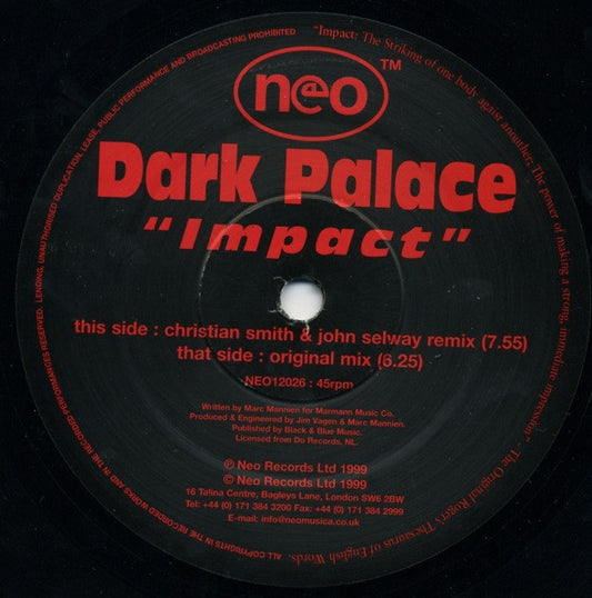 Dark Palace - Impact (12")