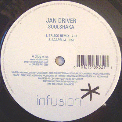 Jan Driver - Soulshaka (12")