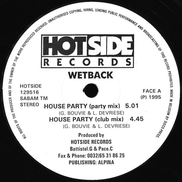 Wetback - House Party (12")