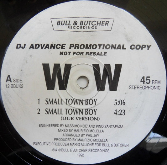 W W* - Small Town Boy (12", Promo)