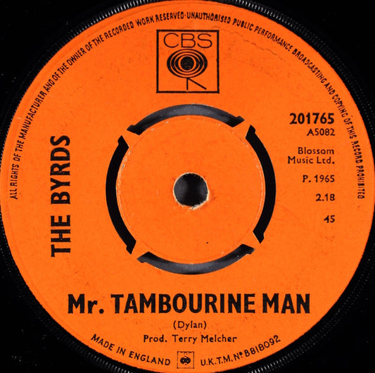 The Byrds - Mr. Tambourine Man (7", Single, 4-p)