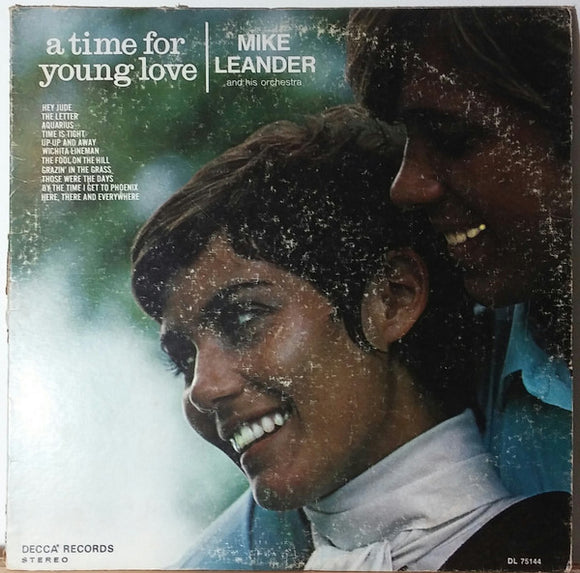 Mike Leander And His Orchestra - A Time For Young Love (LP, Album, Glo)