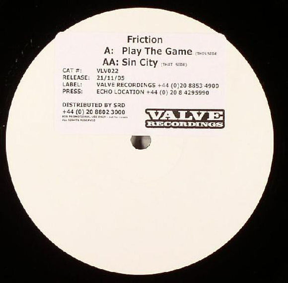 DJ Friction & Logistics - Play The Game / Sin City (12