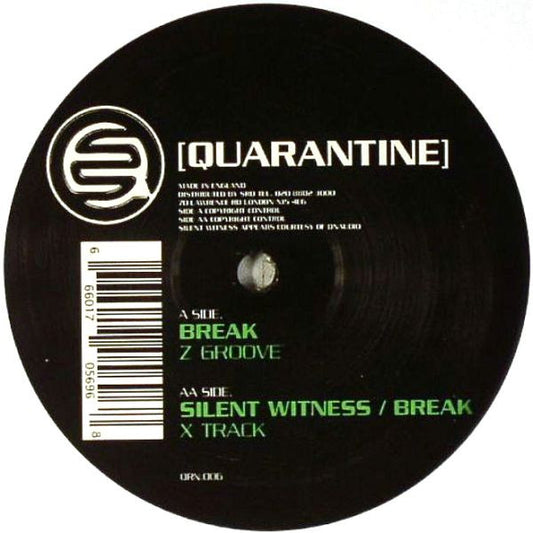 Break / Silent Witness / Break* - Z Groove / X Track (12")