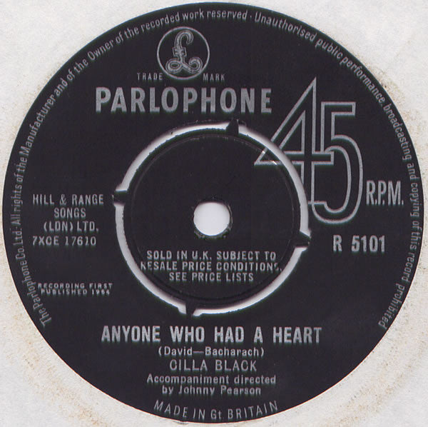 Cilla Black - Anyone Who Had A Heart (7", Single)