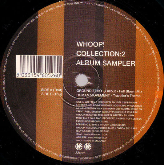 Ground Zero (4) / Human Movement - Whoop Collection:2 Album Sampler (12")